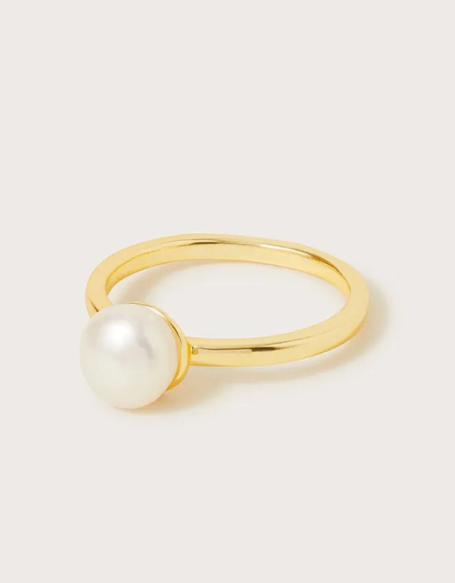 Pearl Ring Gold Women Monsoon Jewellery and Hair