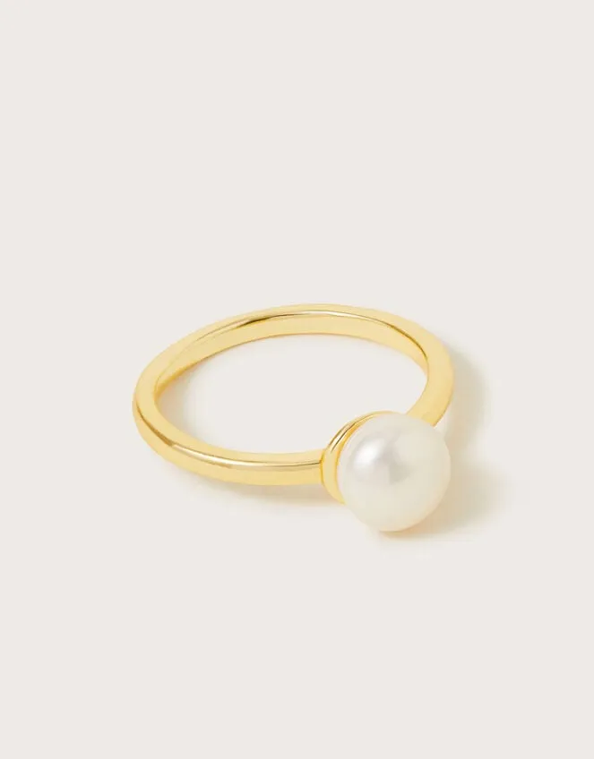 Pearl Ring Gold Women Monsoon Jewellery and Hair
