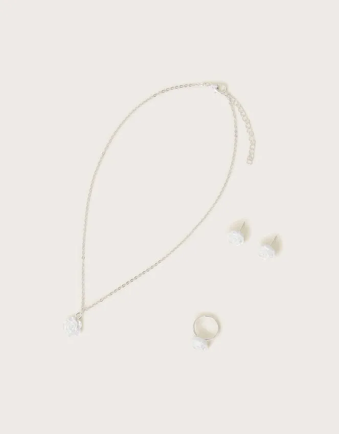 Pearly Flower Bridesmaid Jewellery Set Children Monsoon Girls039 Jewellery