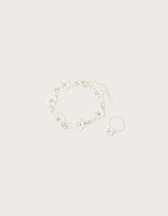 Pearly Flower Jewellery Set Children Monsoon Girls039 Jewellery