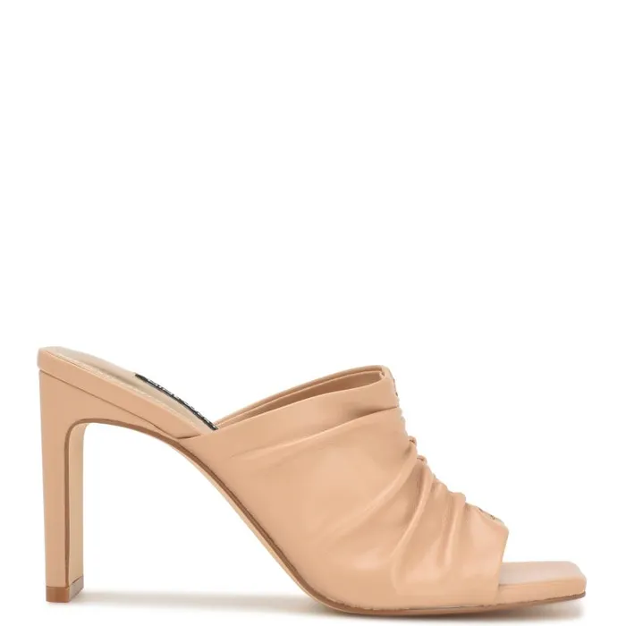 Peary Heeled Slide Sandals Warm Blush Women Nine West Heels