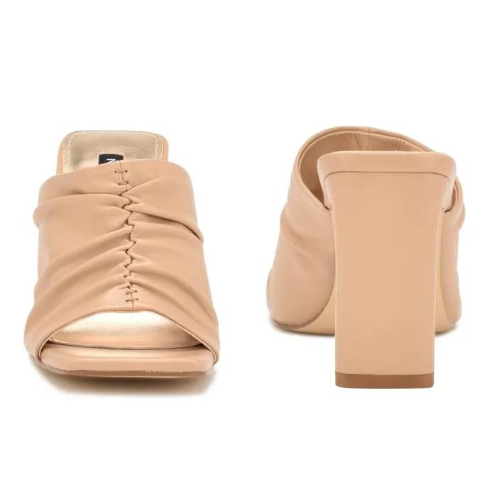 Peary Heeled Slide Sandals Warm Blush Women Nine West Heels