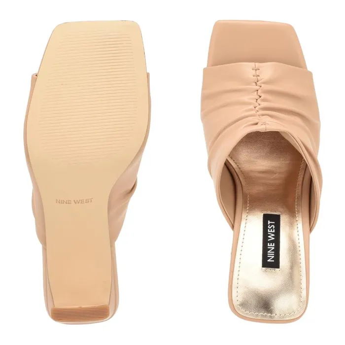 Peary Heeled Slide Sandals Warm Blush Women Nine West Heels