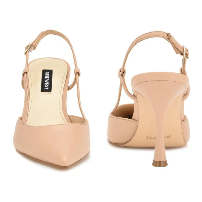 Peni Slingback Pumps Warm Blush Leather Women Nine West Heels