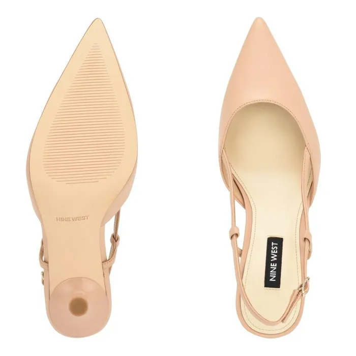Peni Slingback Pumps Warm Blush Leather Women Nine West Heels