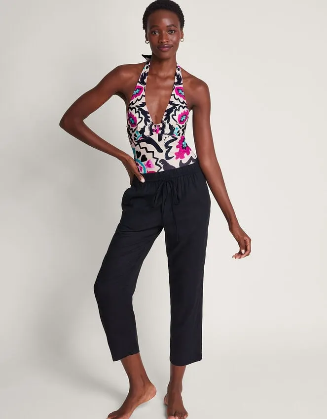 Penina Crop Trousers Black Women Monsoon Beachwear and Swimwear