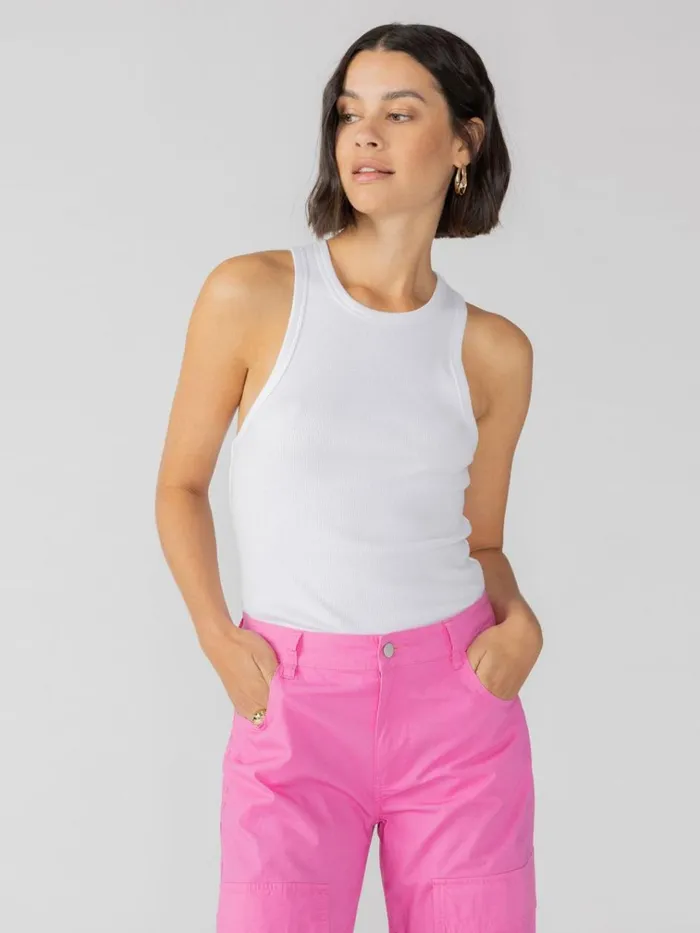 Perfect Rib Tank White Women Sanctuary Clothing Tees and Tops