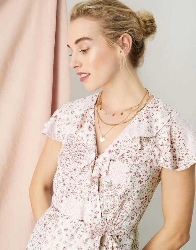 Peri Ditsy Patch Print Wrap Top Ivory Women Monsoon Tops and Blouses