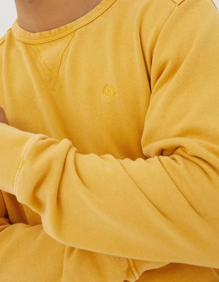 Petersfield Crew Sweatshirt Yellow Men FatFace Sweatshirts and Hoodies