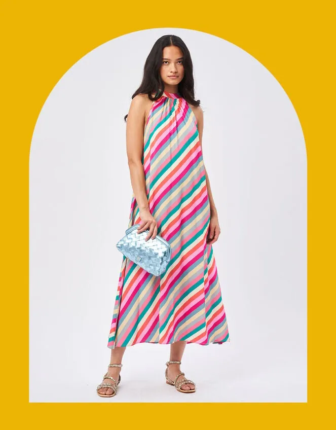 Petite Mendigote Stripe Midi Dress Multi Women Monsoon Dresses