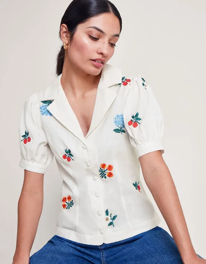 Piera Embroidered Blouse Ivory Women Monsoon Tops and Blouses
