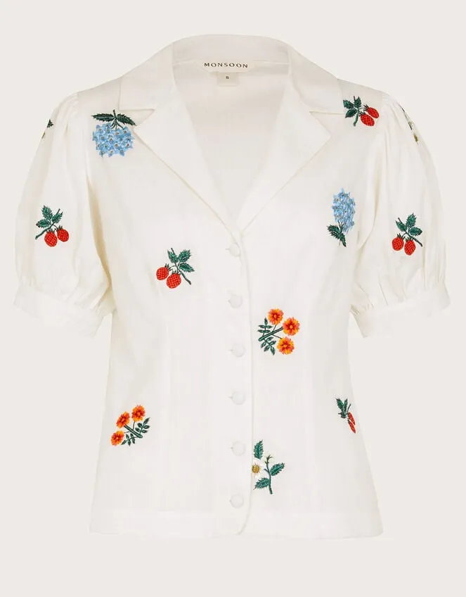 Piera Embroidered Blouse Ivory Women Monsoon Tops and Blouses