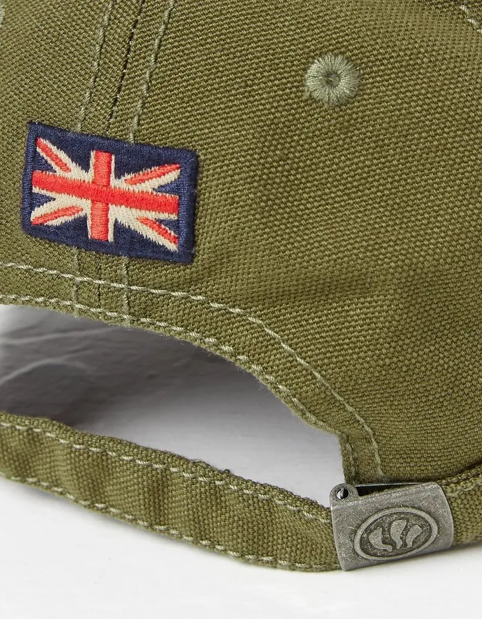 Plain Baseball Cap Khaki Green Men FatFace Hats