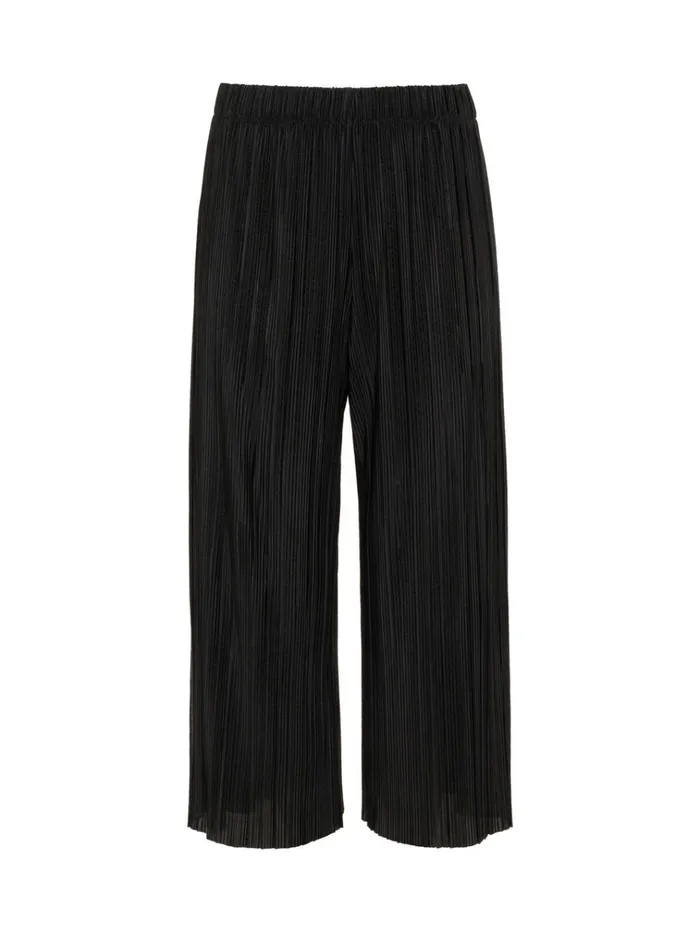 Plisse Semi High Rise Culotte Black Women Sanctuary Clothing Pants