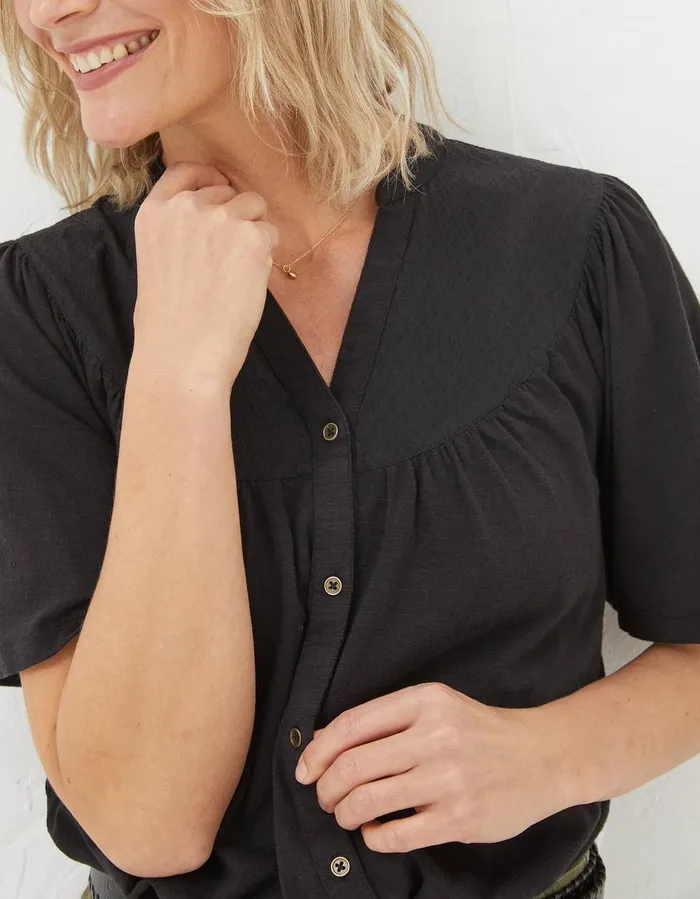 Polly Top Black Women FatFace Tops and TShirts