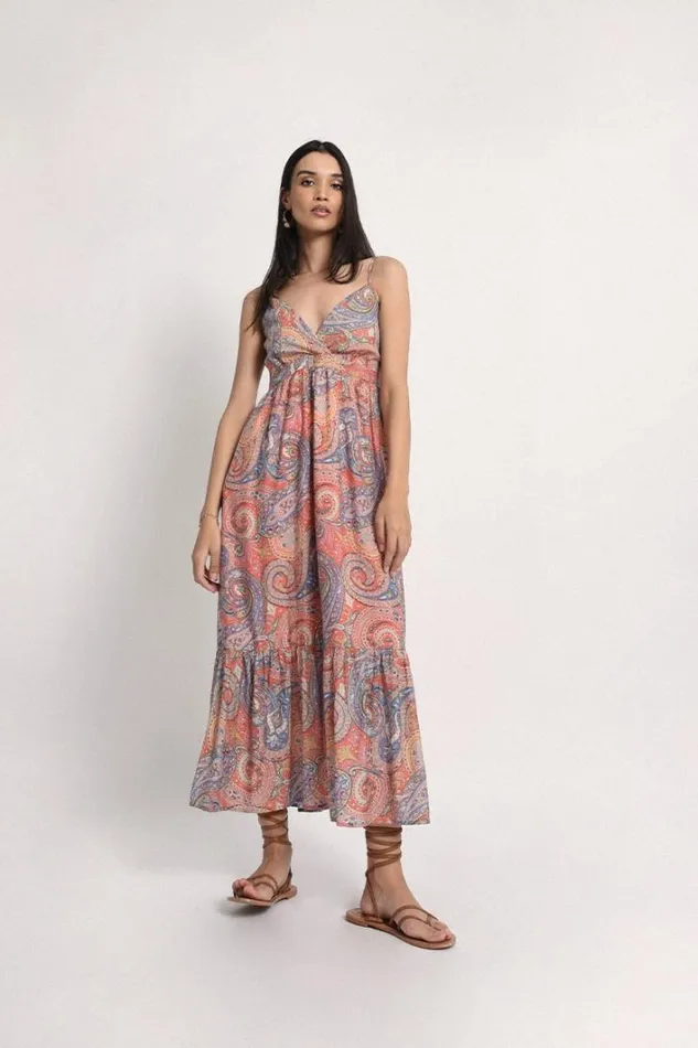 Printed Long Dress PINK ISABELLE Women Molly Bracken Dresses
