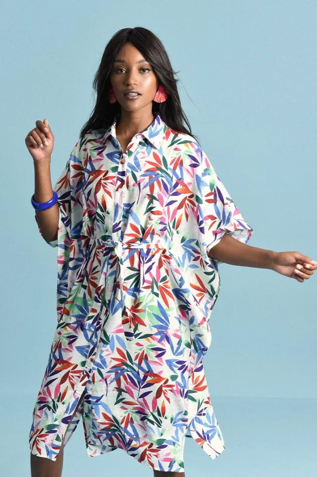 Printed Loose Dress WHITE ELVIS Women Molly Bracken Dresses