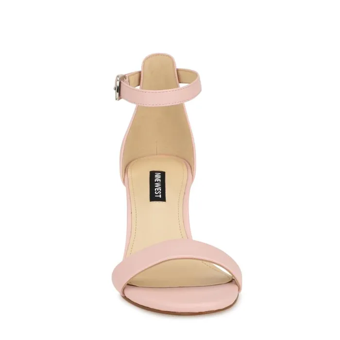Pruce Ankle Strap Block Heel Sandals Light Pink Women Nine West Heels