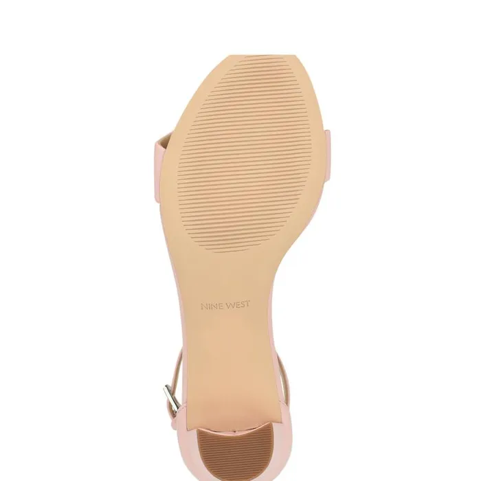 Pruce Ankle Strap Block Heel Sandals Light Pink Women Nine West Heels