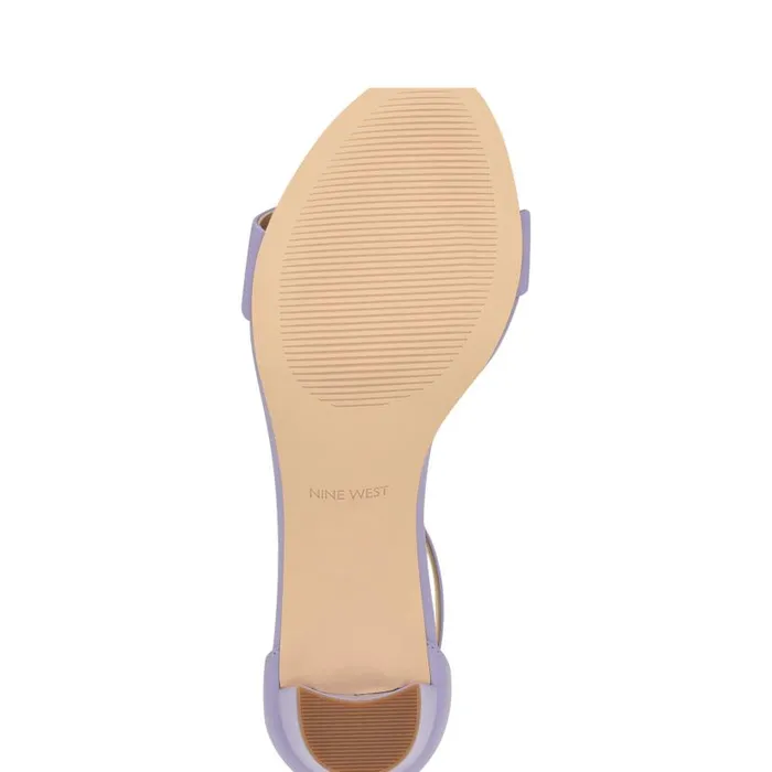 Pruce Ankle Strap Block Heel Sandals Lilac Women Nine West Sandals