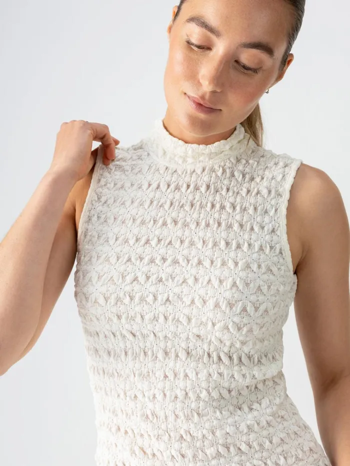 Pucker Up Lace Mock Neck Tank Milk Women Sanctuary Clothing Tees and Tops Pucker Up Lace Mock Neck Tank Milk Women Sanctuary Clothing Tees and Tops