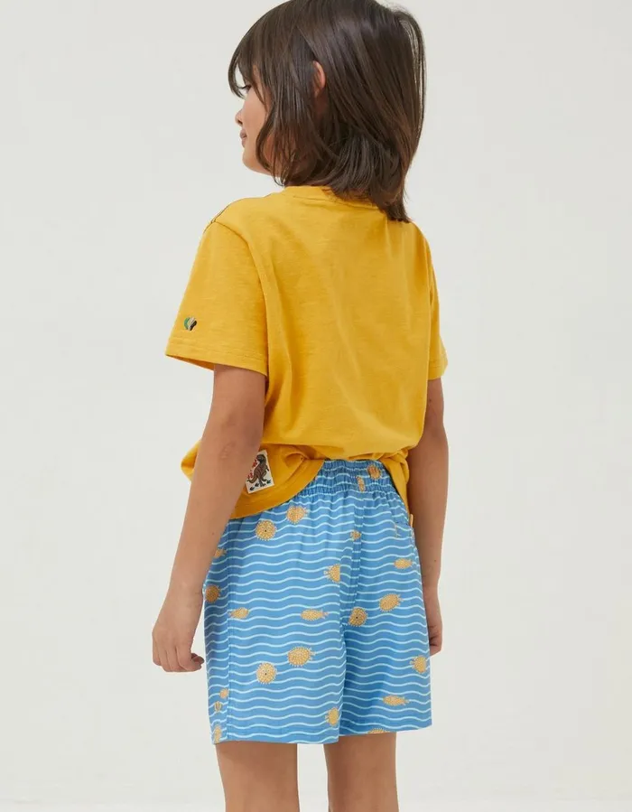 Pufferfish Swim Shorts Light Blue Boys FatFace Swim and Beachwear
