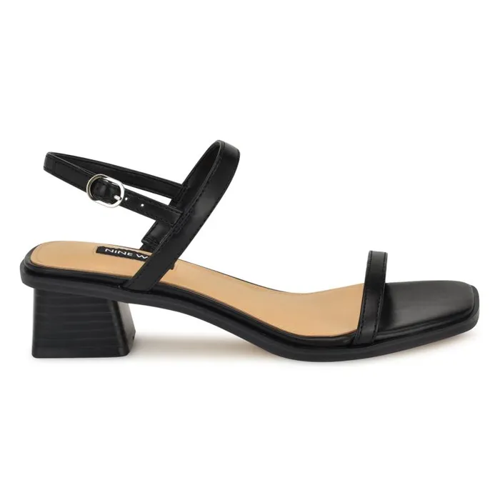Purdy Block Heel Sandals Black Women Nine West Sandals
