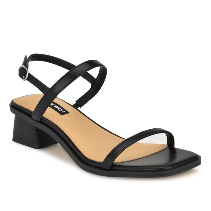Purdy Block Heel Sandals Black Women Nine West Sandals