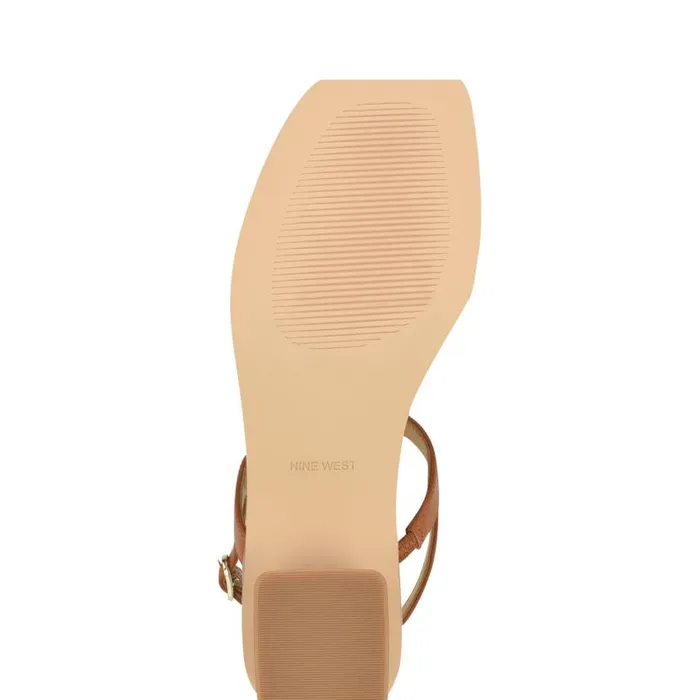 Purdy Block Heel Sandals Tan Women Nine West Heels
