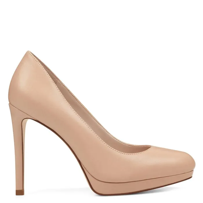 Quabree Platform Pumps Barely Nude Leather Women Nine West Heels
