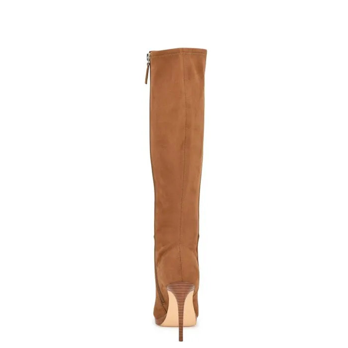 QuizMe Platform Boots Tan Suede Women Nine West Boots and Booties