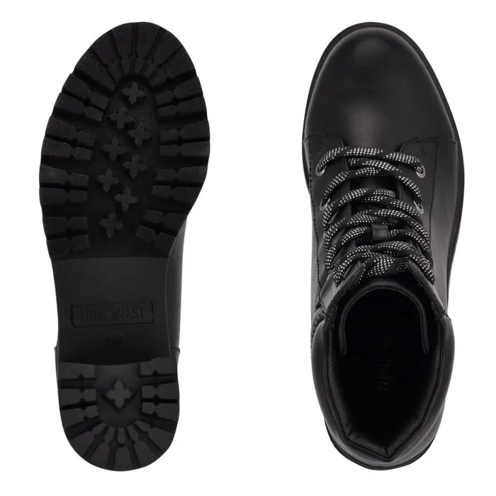Quona Combat Booties Black Women Nine West Boots and Booties