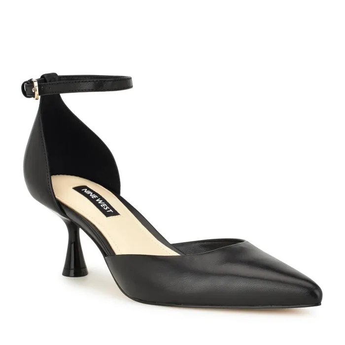 Racha Ankle Strap Pumps Black Women Nine West Heels
