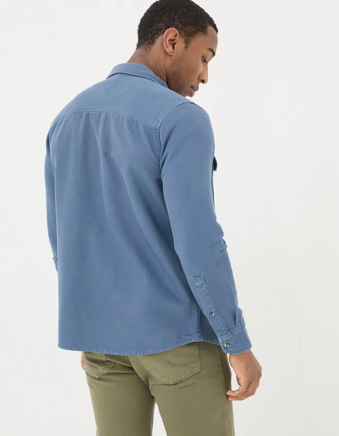 Rafety Twill Shirt Ink Blue Men FatFace Shirts