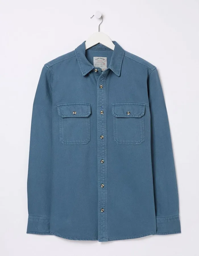 Rafety Twill Shirt Ink Blue Men FatFace Shirts