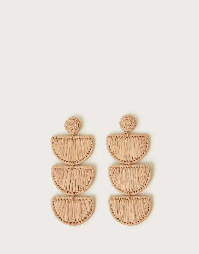 Raffia Drop Earrings Women Monsoon Jewellery and Hair