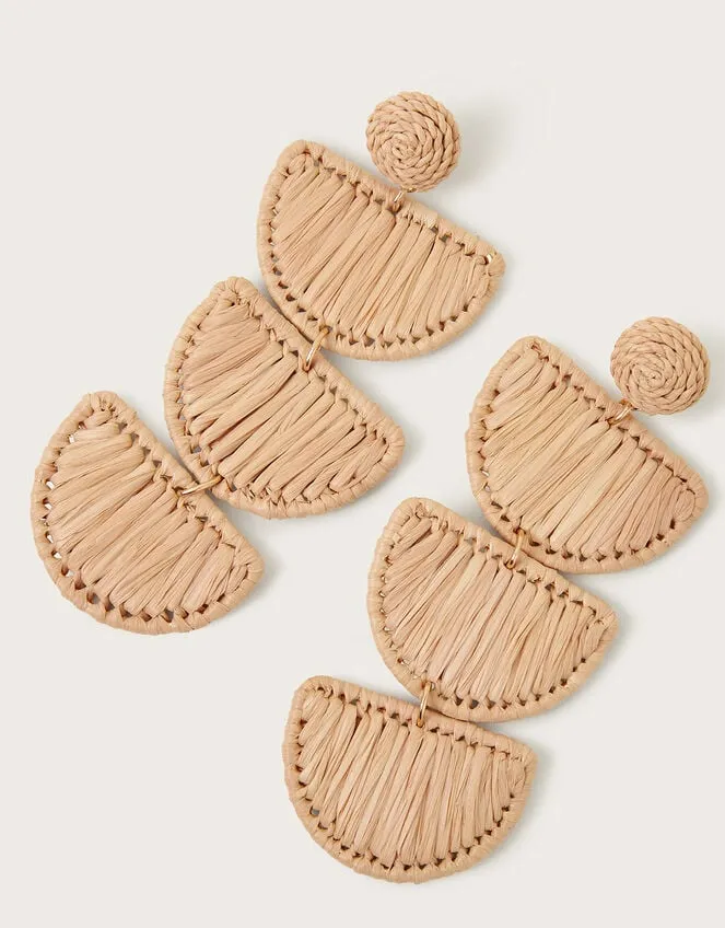 Raffia Drop Earrings Women Monsoon Jewellery and Hair