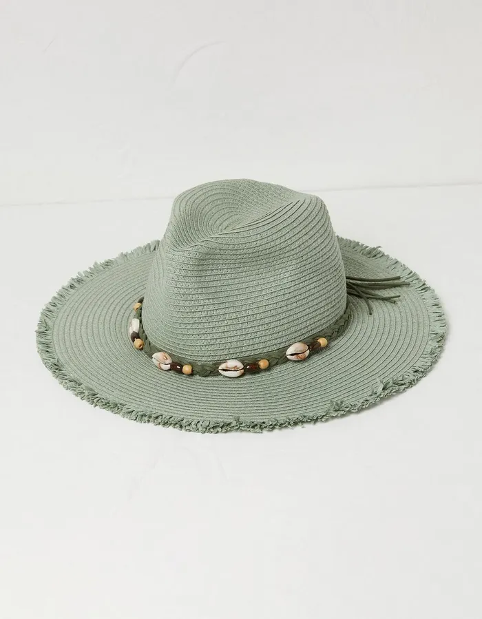 Raw Edge Fedora Hat Green Haze Women FatFace Hats