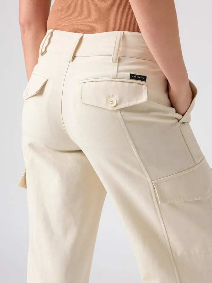 Rebel Wide Leg Standard Rise Crop Pant Birch Women Sanctuary Clothing Pants