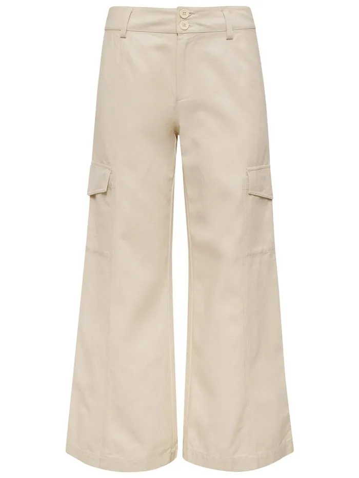 Rebel Wide Leg Standard Rise Crop Pant Birch Women Sanctuary Clothing Pants