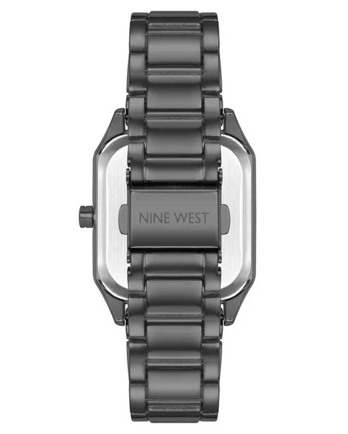 Rectangular Case Bracelet Watch Grey WomenMen Nine West Watches