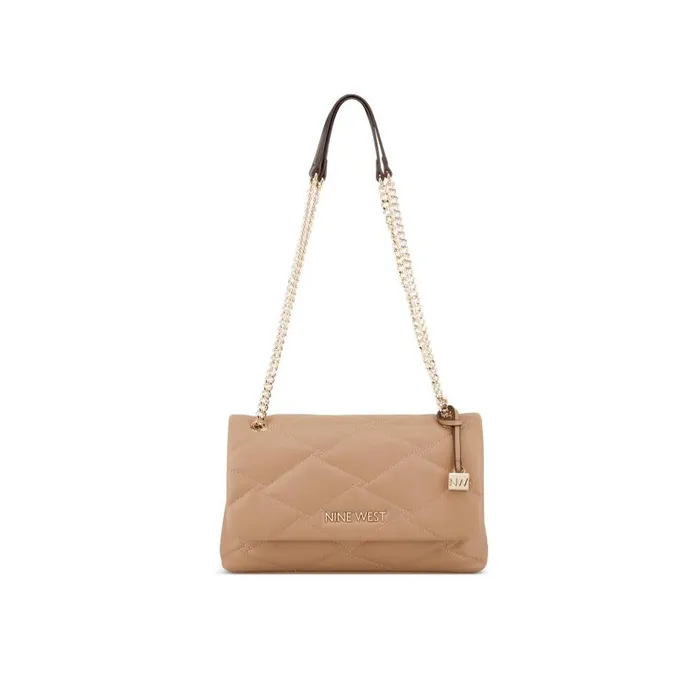 Regan Convertible Chain Flap Dark Khaki WomenMen Nine West Crossbody