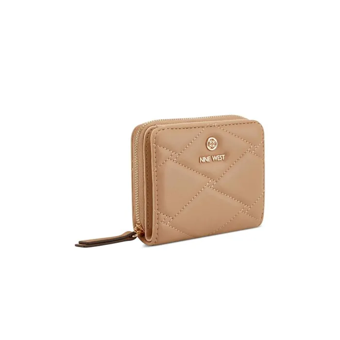 Regan Small Zip Around Wallet Dark Khaki WomenMen Nine West Clutches and Wallets
