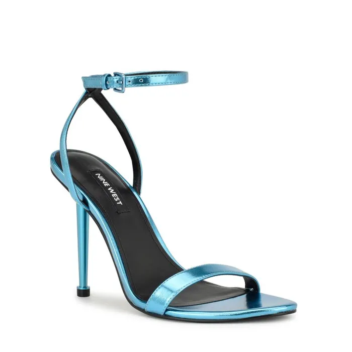 Reina Ankle Strap Sandals Blue Women Nine West Sandals