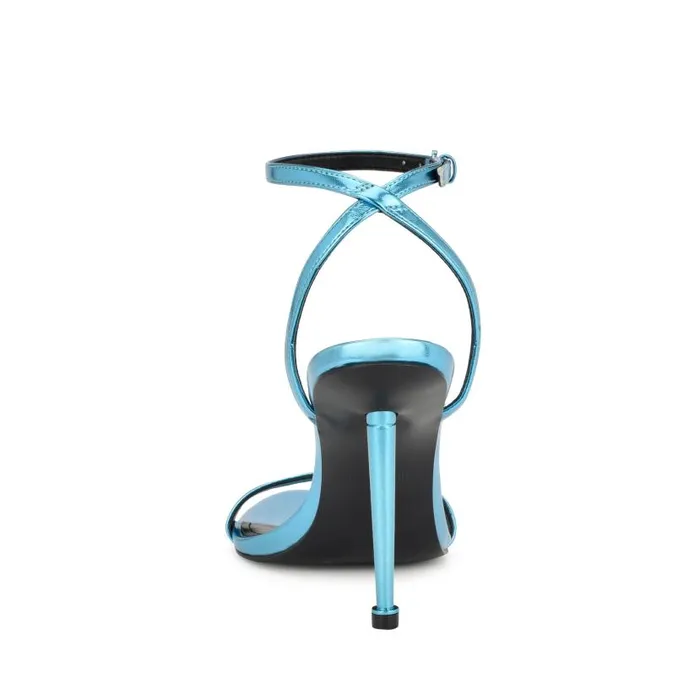 Reina Ankle Strap Sandals Blue Women Nine West Sandals
