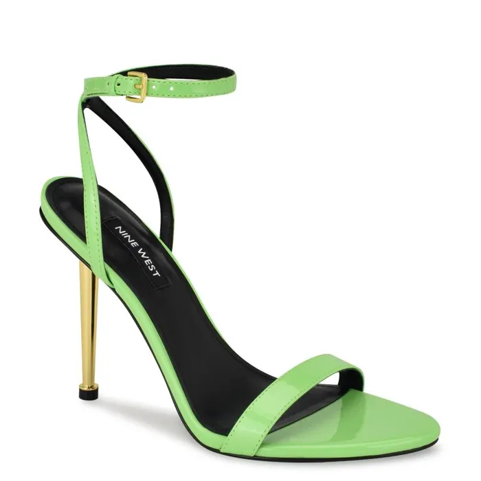 Reina Ankle Strap Sandals Bright Green Women Nine West Sandals