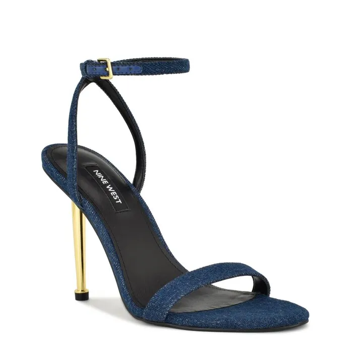 Reina Ankle Strap Sandals Denim Women Nine West Sandals