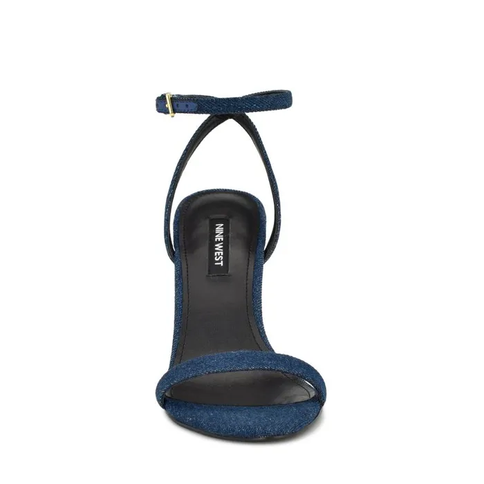 Reina Ankle Strap Sandals Denim Women Nine West Sandals