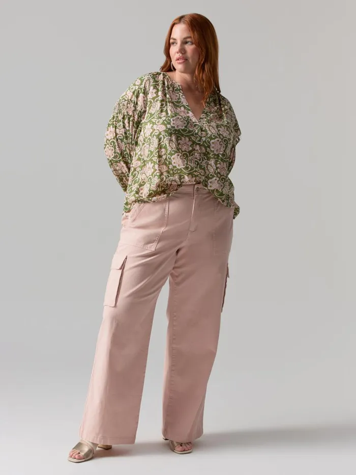 Reissue Cargo Standard Rise Pant Rose Smoke Inclusive Collection Women Sanctuary Clothing Pants