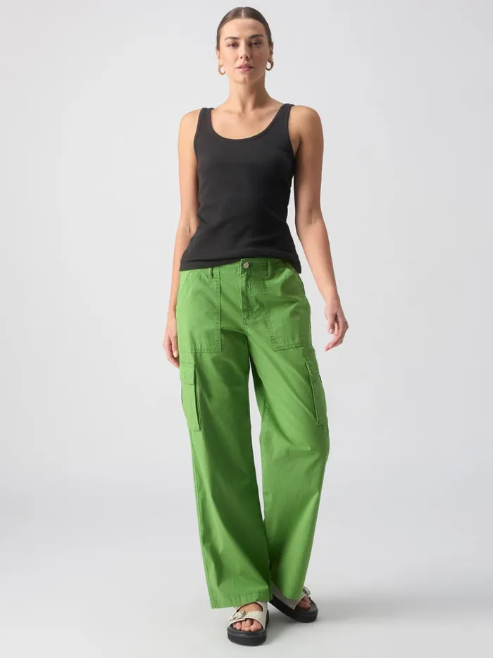 Reissue Cargo Standard Rise Pant Washed Chlorophyl Women Sanctuary Clothing Pants